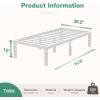 imageNovilla Queen Bed Frame 14 Inch Metal Platform Bed Frame Queen Size with Storage Space Under Bed Heavy Duty Steel Slat Support Easy Assembly No Box Spring NeededWhite