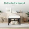 imageNovilla Queen Bed Frame 14 Inch Metal Platform Bed Frame Queen Size with Storage Space Under Bed Heavy Duty Steel Slat Support Easy Assembly No Box Spring NeededBlack