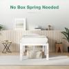 imageNovilla Queen Bed Frame 14 Inch Metal Platform Bed Frame Queen Size with Storage Space Under Bed Heavy Duty Steel Slat Support Easy Assembly No Box Spring NeededWhite