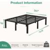 imageNovilla Queen Bed Frame 14 Inch Metal Platform Bed Frame Queen Size with Storage Space Under Bed Heavy Duty Steel Slat Support Easy Assembly No Box Spring NeededBlack