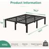 imageNovilla Queen Bed Frame 14 Inch Metal Platform Bed Frame Queen Size with Storage Space Under Bed Heavy Duty Steel Slat Support Easy Assembly No Box Spring NeededBlack