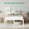 imageNovilla Queen Bed Frame 14 Inch Metal Platform Bed Frame Queen Size with Storage Space Under Bed Heavy Duty Steel Slat Support Easy Assembly No Box Spring NeededWhite