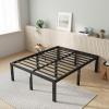 imageNovilla Queen Bed Frame 14 Inch Metal Platform Bed Frame Queen Size with Storage Space Under Bed Heavy Duty Steel Slat Support Easy Assembly No Box Spring NeededBlack