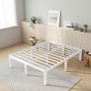 imageNovilla Queen Bed Frame 14 Inch Metal Platform Bed Frame Queen Size with Storage Space Under Bed Heavy Duty Steel Slat Support Easy Assembly No Box Spring NeededWhite