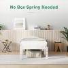 imageNovilla Queen Bed Frame 14 Inch Metal Platform Bed Frame Queen Size with Storage Space Under Bed Heavy Duty Steel Slat Support Easy Assembly No Box Spring NeededWhite