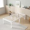 imageNovilla Queen Bed Frame 14 Inch Metal Platform Bed Frame Queen Size with Storage Space Under Bed Heavy Duty Steel Slat Support Easy Assembly No Box Spring NeededWhite