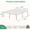 imageNovilla Queen Bed Frame 14 Inch Metal Platform Bed Frame Queen Size with Storage Space Under Bed Heavy Duty Steel Slat Support Easy Assembly No Box Spring NeededWhite
