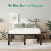 imageNovilla Queen Bed Frame 14 Inch Metal Platform Bed Frame Queen Size with Storage Space Under Bed Heavy Duty Steel Slat Support Easy Assembly No Box Spring NeededBlack