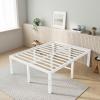 imageNovilla Queen Bed Frame 14 Inch Metal Platform Bed Frame Queen Size with Storage Space Under Bed Heavy Duty Steel Slat Support Easy Assembly No Box Spring NeededWhite