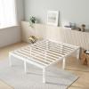 imageNovilla Queen Bed Frame 14 Inch Metal Platform Bed Frame Queen Size with Storage Space Under Bed Heavy Duty Steel Slat Support Easy Assembly No Box Spring NeededWhite