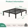 imageNovilla Queen Bed Frame 14 Inch Metal Platform Bed Frame Queen Size with Storage Space Under Bed Heavy Duty Steel Slat Support Easy Assembly No Box Spring NeededBlack
