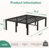 imageNovilla Queen Bed Frame 14 Inch Metal Platform Bed Frame Queen Size with Storage Space Under Bed Heavy Duty Steel Slat Support Easy Assembly No Box Spring NeededBlack