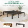 imageNovilla Queen Bed Frame 14 Inch Metal Platform Bed Frame Queen Size with Storage Space Under Bed Heavy Duty Steel Slat Support Easy Assembly No Box Spring NeededBlack