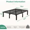 imageNovilla Queen Bed Frame 14 Inch Metal Platform Bed Frame Queen Size with Storage Space Under Bed Heavy Duty Steel Slat Support Easy Assembly No Box Spring NeededBlack