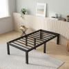 imageNovilla Queen Bed Frame 14 Inch Metal Platform Bed Frame Queen Size with Storage Space Under Bed Heavy Duty Steel Slat Support Easy Assembly No Box Spring NeededBlack