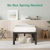 imageNovilla Queen Bed Frame 14 Inch Metal Platform Bed Frame Queen Size with Storage Space Under Bed Heavy Duty Steel Slat Support Easy Assembly No Box Spring NeededBlack