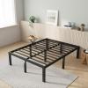 imageNovilla Queen Bed Frame 14 Inch Metal Platform Bed Frame Queen Size with Storage Space Under Bed Heavy Duty Steel Slat Support Easy Assembly No Box Spring NeededBlack