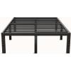 imageNovilla Queen Bed Frame 14 Inch Metal Platform Bed Frame Queen Size with Storage Space Under Bed Heavy Duty Steel Slat Support Easy Assembly No Box Spring NeededBlack