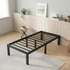 imageNovilla Queen Bed Frame 14 Inch Metal Platform Bed Frame Queen Size with Storage Space Under Bed Heavy Duty Steel Slat Support Easy Assembly No Box Spring NeededBlack