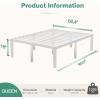 imageNovilla Queen Bed Frame 14 Inch Metal Platform Bed Frame Queen Size with Storage Space Under Bed Heavy Duty Steel Slat Support Easy Assembly No Box Spring NeededWhite