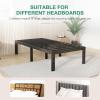 imageNovilla Queen Bed Frame 14 Inch Metal Platform Bed Frame Queen Size with Storage Space Under Bed Heavy Duty Steel Slat Support Easy Assembly No Box Spring NeededBlack