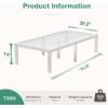 imageNovilla Queen Bed Frame 14 Inch Metal Platform Bed Frame Queen Size with Storage Space Under Bed Heavy Duty Steel Slat Support Easy Assembly No Box Spring NeededWhite