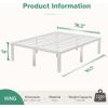 imageNovilla Queen Bed Frame 14 Inch Metal Platform Bed Frame Queen Size with Storage Space Under Bed Heavy Duty Steel Slat Support Easy Assembly No Box Spring NeededWhite