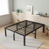 imageNovilla Queen Bed Frame 14 Inch Metal Platform Bed Frame Queen Size with Storage Space Under Bed Heavy Duty Steel Slat Support Easy Assembly No Box Spring NeededBlack