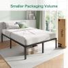 imageNovilla Queen Bed Frame 14 Inch Metal Platform Bed Frame Queen Size with Storage Space Under Bed Heavy Duty Steel Slat Support Easy Assembly No Box Spring NeededDark Black