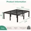 imageNovilla Queen Bed Frame 14 Inch Metal Platform Bed Frame Queen Size with Storage Space Under Bed Heavy Duty Steel Slat Support Easy Assembly No Box Spring NeededBlack