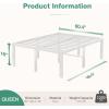 imageNovilla Queen Bed Frame 14 Inch Metal Platform Bed Frame Queen Size with Storage Space Under Bed Heavy Duty Steel Slat Support Easy Assembly No Box Spring NeededWhite