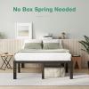 imageNovilla Queen Bed Frame 14 Inch Metal Platform Bed Frame Queen Size with Storage Space Under Bed Heavy Duty Steel Slat Support Easy Assembly No Box Spring NeededBlack