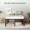 imageNovilla Queen Bed Frame 14 Inch Metal Platform Bed Frame Queen Size with Storage Space Under Bed Heavy Duty Steel Slat Support Easy Assembly No Box Spring NeededBlack