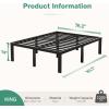 imageNovilla Queen Bed Frame 14 Inch Metal Platform Bed Frame Queen Size with Storage Space Under Bed Heavy Duty Steel Slat Support Easy Assembly No Box Spring NeededBlack