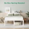 imageNovilla Queen Bed Frame 14 Inch Metal Platform Bed Frame Queen Size with Storage Space Under Bed Heavy Duty Steel Slat Support Easy Assembly No Box Spring NeededWhite