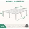 imageNovilla Queen Bed Frame 14 Inch Metal Platform Bed Frame Queen Size with Storage Space Under Bed Heavy Duty Steel Slat Support Easy Assembly No Box Spring NeededWhite