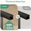 imageNovilla Queen Bed Frame Metal Platform Bed Frame NoiseFree Sturdy Metal Bed Frame Heavy Duty Wood SlatsWood Slats Support No Box Spring Needed Easy Assembly Dark BlackQueen