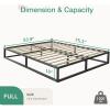 imageNovilla Queen Bed Frame Metal Platform Bed Frame NoiseFree Sturdy Metal Bed Frame Heavy Duty Wood SlatsWood Slats Support No Box Spring Needed Easy Assembly Dark BlackFull