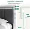 imageNovilla Queen Bed Frame and Upholstered Headboard Queen Size Bed Frame with Adjustable Headboard No Box Spring Needed Heavy Duty Feet Easy Assembly Dark Grey