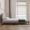 imageNovilla Queen Bed Frame with Headboard Linen Upholstered Bed Frame Queen Size with Wood Slats Support No Box Spring Needed Heavy Duty Feet Easy Assembly BeigeBeige