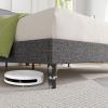 imageNovilla Queen Bed Frame with Headboard Linen Upholstered Bed Frame Queen Size with Wood Slats Support No Box Spring Needed Heavy Duty Feet Easy Assembly BeigeLight Grey