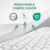 imageNovilla Queen Mattress 12 Inch Foam Mattress Double Air Zone Queen Size Mattresses with Flippable Design for Back ampamp Side Sleeper Tight Top Mattresses with Breathable Fabric CoverWhite