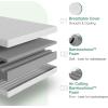 imageNovilla Queen Mattress 12 Inch Foam Mattress Double Air Zone Queen Size Mattresses with Flippable Design for Back ampamp Side Sleeper Tight Top Mattresses with Breathable Fabric CoverWhite
