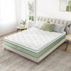 imageNovilla Queen Mattress 12 Inch Hybrid Pillow Top Queen Size Mattress in a Box with Gel Memory Foam ampamp Individually Wrapped Pocket Coils Innerspring for a Cozy ampamp Peaceful SleepWhitegreen