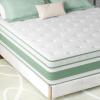 imageNovilla Queen Mattress 12 Inch Hybrid Pillow Top Queen Size Mattress in a Box with Gel Memory Foam ampamp Individually Wrapped Pocket Coils Innerspring for a Cozy ampamp Peaceful SleepWhitegreen