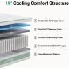 imageNovilla Queen Mattress 12 Inch Hybrid Pillow Top Queen Size Mattress in a Box with Gel Memory Foam ampamp Individually Wrapped Pocket Coils Innerspring for a Cozy ampamp Peaceful SleepWhitegreen