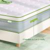 imageNovilla Queen Mattress 12 Inch Hybrid Pillow Top Queen Size Mattress in a Box with Gel Memory Foam ampamp Individually Wrapped Pocket Coils Innerspring for a Cozy ampamp Peaceful SleepWhitegrey