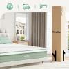 imageNovilla Queen Mattress 12 Inch Hybrid Pillow Top Queen Size Mattress in a Box with Gel Memory Foam ampamp Individually Wrapped Pocket Coils Innerspring for a Cozy ampamp Peaceful SleepWhitegreen