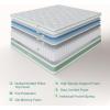 imageNovilla Queen Mattress 12 Inch Hybrid Pillow Top Queen Size Mattress in a Box with Gel Memory Foam ampamp Individually Wrapped Pocket Coils Innerspring for a Cozy ampamp Peaceful SleepWhitegreen
