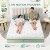 imageNovilla Queen Mattress 12 Inch Hybrid Pillow Top Queen Size Mattress in a Box with Gel Memory Foam ampamp Individually Wrapped Pocket Coils Innerspring for a Cozy ampamp Peaceful SleepWhitegreen